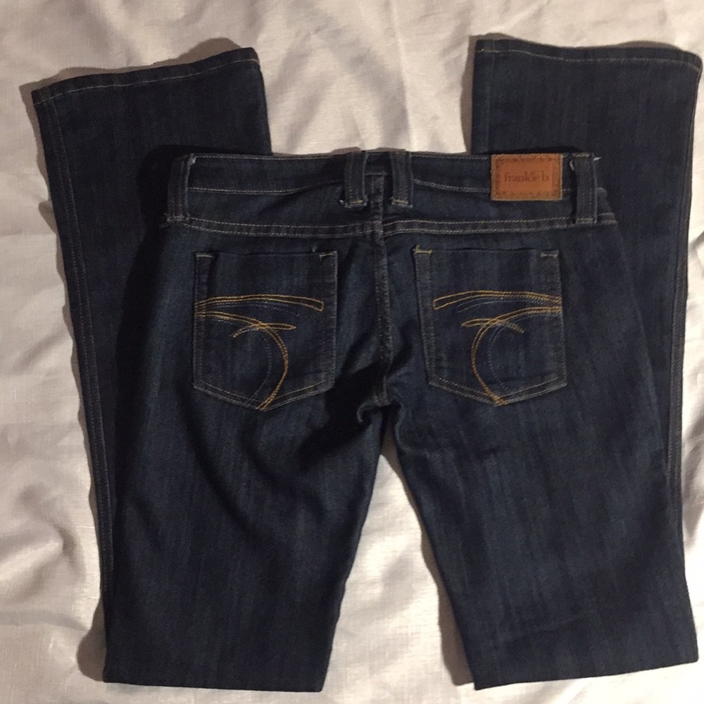 Frankie B Dark Wash women's flare jeans Sz 27